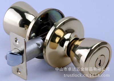 【供應(yīng)高檔出口 柱式結(jié)構(gòu) 全銅鎖芯 房門 球鎖】價(jià)格,廠家,圖片,其他鎖具,中山市卓達(dá)五金制品-
